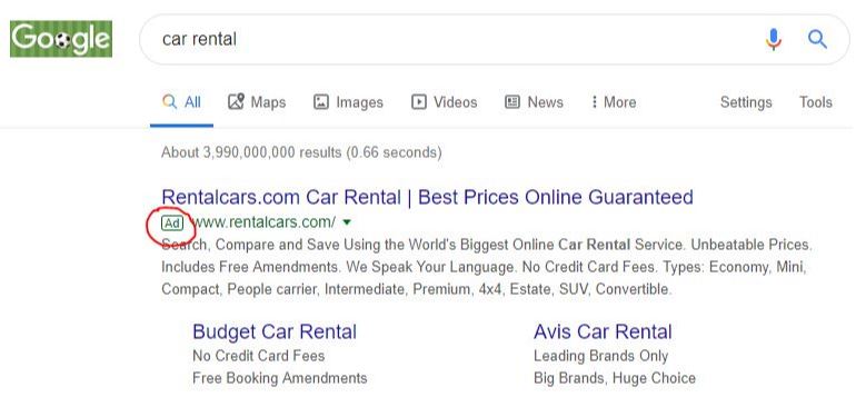 Google Ads Example